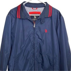 Size M US POLO ASSN Pony Logo Men's  Embroidered Blue/red Jacket